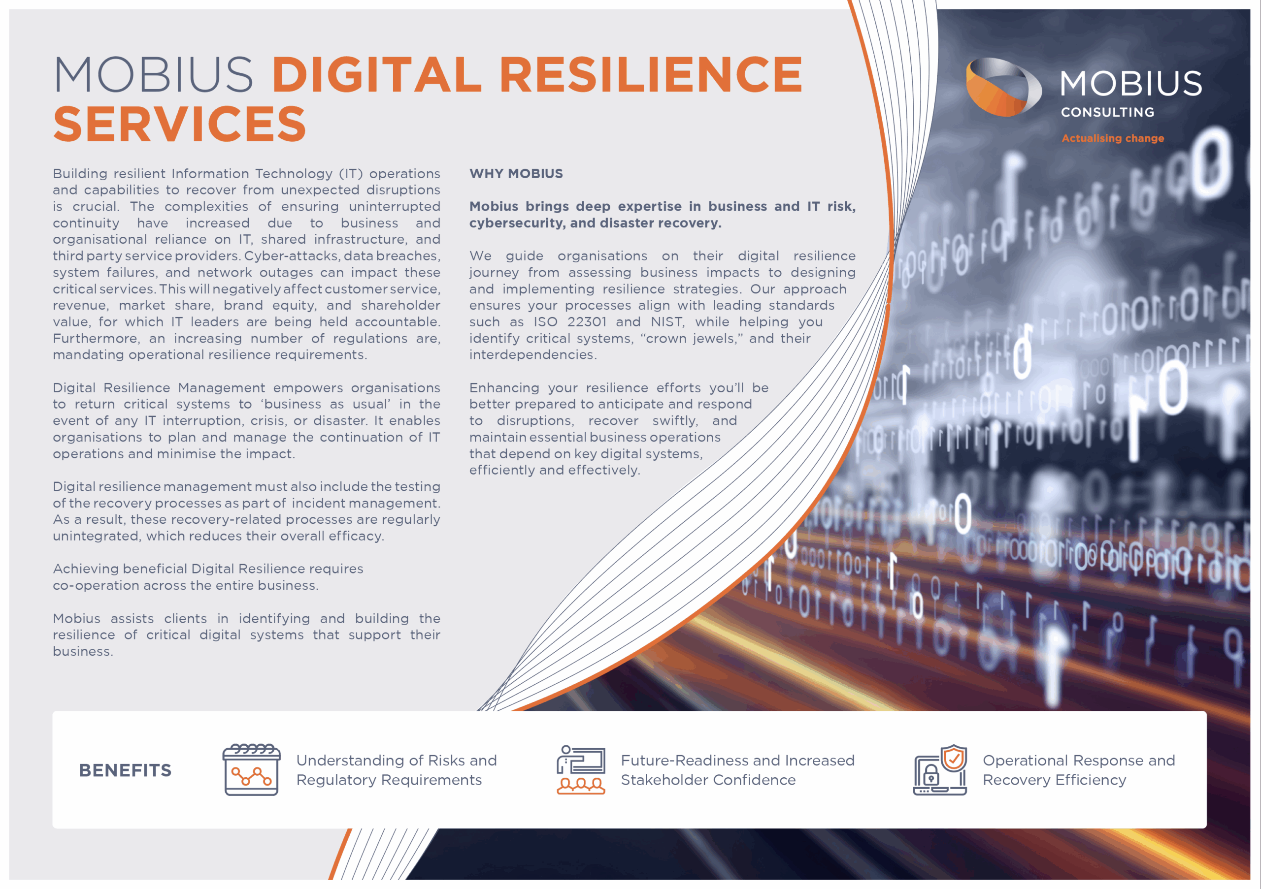 Digital Resilience Services – Mobius Consulting | IT Risk, Cybersecurity, Business Continuity